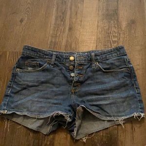 dark jean shorts
